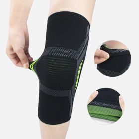 Single Knitted Nylon Sports Knee Pad Riding Protective Gear Running Basketball Skipping Rope Warm Knee Pad Foot Cold-Proof Black