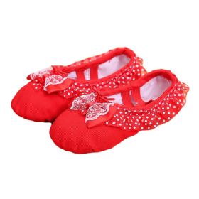 Canvas Dance Shoes Bowknot Cute Ballet Shoes Practice Ballet Dancing Shoes