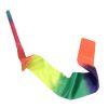 2 Pairs Rainbow Kids Gymnastics Ribbon Sticks Dance Ribbon School Shows Dancing Prop Dance Streamers