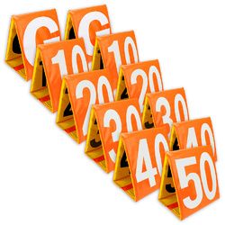 Day/Night Football Yard Markers, Full Set of 11