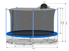 12FT Trampoline for Adults & Kids with Basketball Hoop, Outdoor Trampolines w/Ladder and Safety Enclosure Net for Kids and adults