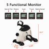 Under Desk Bike Pedal Exerciser Portable Mini Exercise Bike for Arm/Leg Exercise Mini Exercise Peddler with LCD Display