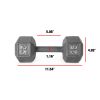 Barbell Cast Iron Dumbbell, 15 Lb. Pair