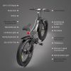 AOSTIRMOTOR S18 26" 750W Electric Bike Fat Tire 48V 15AH Removable Lithium Battery for Adults