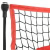 Portable Baseball Net Black and Red 72"x41.3"x72" Polyester