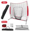 7x7ft Baseball Softball Teeball Practice Net Batting Hitting Pitching Training Net