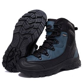 High-top Boots Outdoor Mountaineering (Option: Dark Blue-39)