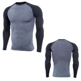 Running Basketball Training Quick-Drying Clothes (Option: Gray and black-L)