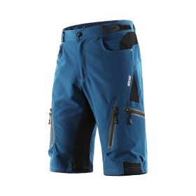 Outdoor Mountaineering Downhill Off Road Mountain Bike Five Point Cycling Shorts (Option: Dark Blue-Asian Size XL)