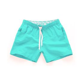 Beach Pants Men's Shorts Summer Surf Pants (Option: Cyan-S)