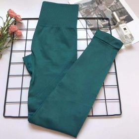 Womens High Waist Fitness Pants Suit For Abdomen And Buttocks (Option: Dark green pants-S)