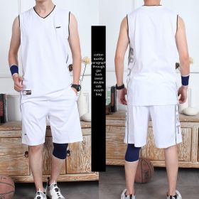 Casual Wear Sleeveless Thin Vest Running Wear Shorts Sportswear (Option: White-XL)