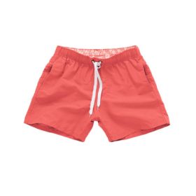 Beach Pants Men's Shorts Summer Surf Pants (Option: Pink-2XL)