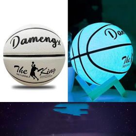 Luminous Luminous Basketball PU Soft Leather Outdoor Wear-resistant And Non-slip (Option: Blue luminous-6Ball)