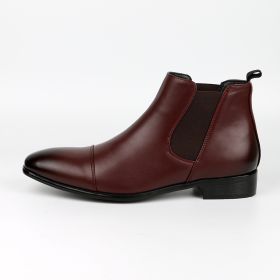 Retro Chelsea Plus Size Men's Boots (Option: Maroon-41)