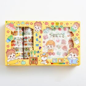 Girl Series 1010 Tape Stickers Gift Set Cute Hand Account DIY Materials (Option: Feizhai Ji)