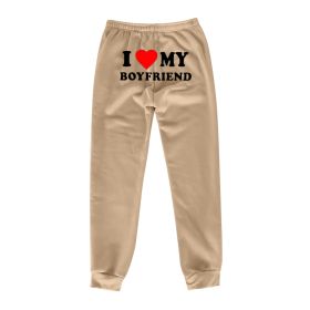 I MY BOYFRIEND Back Printing Casual Sweatpants Men And Women (Option: Camel Back Picture-M)