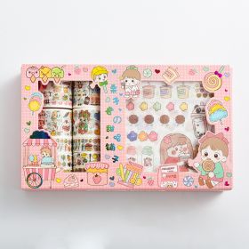 Girl Series 1010 Tape Stickers Gift Set Cute Hand Account DIY Materials (Option: Dessert Shop)