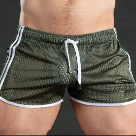 Fitness Running Sports Personality Shorts (Option: Green-2XL)