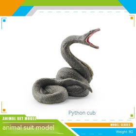 Simulation Forest Animal African White Lion Black Crown Macaque Ferret Manchuria Warthog Koala Python Model Toy (Option: Python Baby 8g)