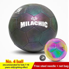 No.4 And No.5 Glow Reflective Football (Option: Neon-No5)