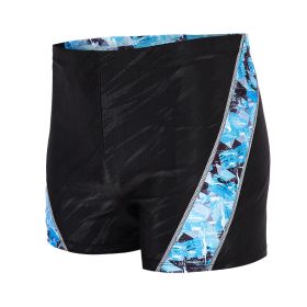 Five-point Mid-length Loose And Embarrassing Boxer Men's Swimsuit (Option: Photo Color-2XL-3points)