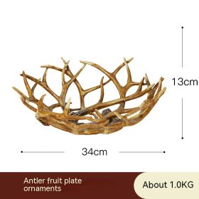 Home Living Room Creative Oblique Red Wine Rack Shelf (Option: XR185 Antlers Fruit Plate)