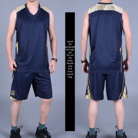 Basketball Sports Suit Men's Summer Casual Wear Sleeveless Thin Vest Running Suit Shorts Sportswear (Option: C-6XL)