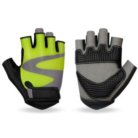 OZERO Men's Cycling Biker Gloves Fingerless Gym gloves Breathable MTB Accesories Motorcycle Sports Gloves Cycling Equipment (Color: Green)