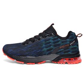 New Arrival Men Walking Running Shoes Summer Breathable Outdoor Sport Training Sneakers for Men Big Size Athletic Trainers 2022 (Color: blue orange)