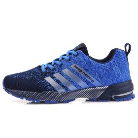 New Arrival Men Walking Running Shoes Summer Breathable Outdoor Sport Training Sneakers for Men Big Size Athletic Trainers 2022 (Color: 8702 blue)