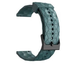 Universal Football Patterned Silicone Strap (Option: Rock Green-20mm)