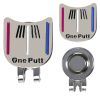 1pc "One Putt" Pattern Golf Hat Clip; Golf Putting Alignment Aiming Ball Marker With Magnetic