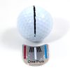 1pc "One Putt" Pattern Golf Hat Clip; Golf Putting Alignment Aiming Ball Marker With Magnetic