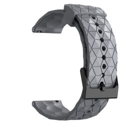 Universal Football Patterned Silicone Strap (Option: Gray-22mm)