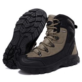 High-top Boots Outdoor Mountaineering (Option: Khaki-40)