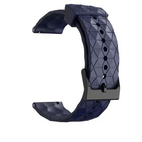 Universal Football Patterned Silicone Strap (Option: Navy Blue-22mm)